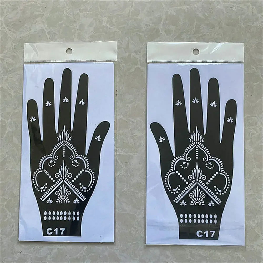 2025 New Professional Henna Stencil Temporary Hand Tattoo Body Art Sticker Template Wedding Tool Flower Tattoo Stencil