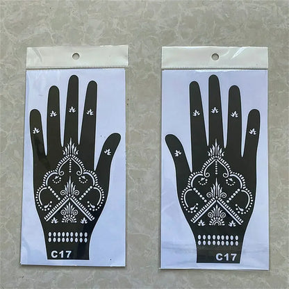 2025 New Professional Henna Stencil Temporary Hand Tattoo Body Art Sticker Template Wedding Tool Flower Tattoo Stencil