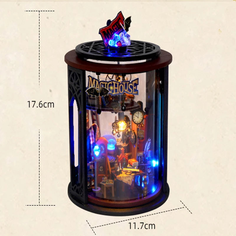 Diy Ball doll house Miniature house kit Case Dream Bottle Series Assembly Model Handmade Toys Creative Birthday Gift Dollhouse