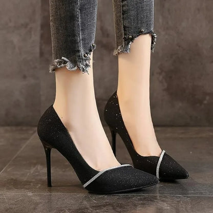 Women's Shoes Heel Trend New Spring Summer Pointy Wedding High-heeled Shoe Flashion Sexy Chic and Elegant Stiletto Pumps