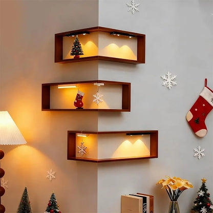 Creative 90 Degree Right Angled Wall Storage Rack Multifunctional Corner Storage Rack Suspended Living Room Home Decoration Rack