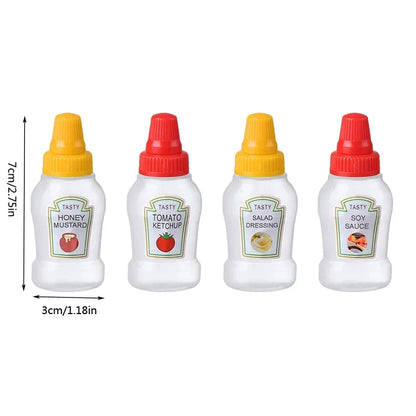 25ml Mini Condiment Bottle Camping Squeeze Bottles for Cookware Bbq Ketchup Oil Cruet Soy Sauce Kitchen Essentials Salads Tools