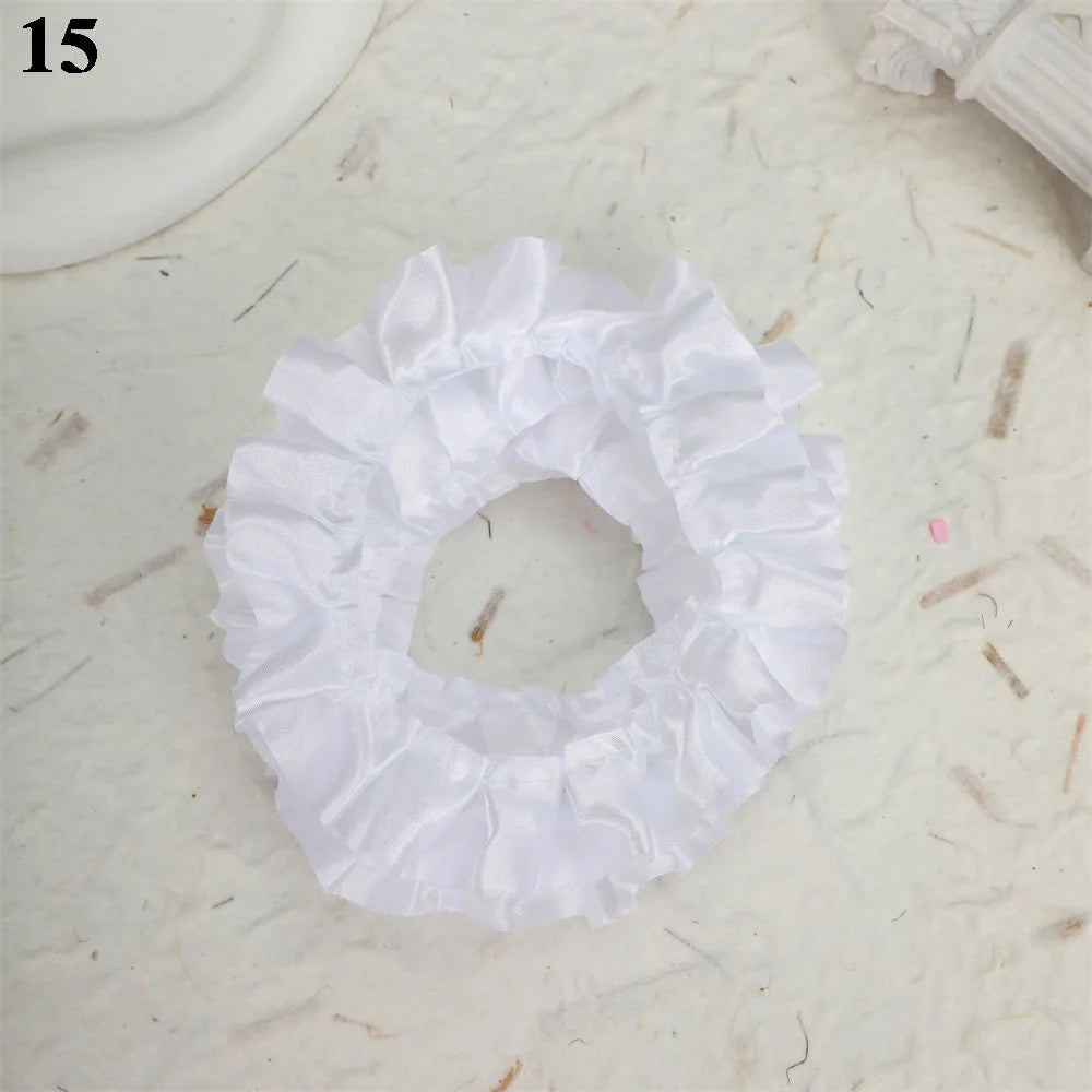 10Pcs Sweet Plush DIY Photocard Holder Handmade Material Korean Idol Photo Card Holder Lace Strips Cute Cartoon Ears Accessories