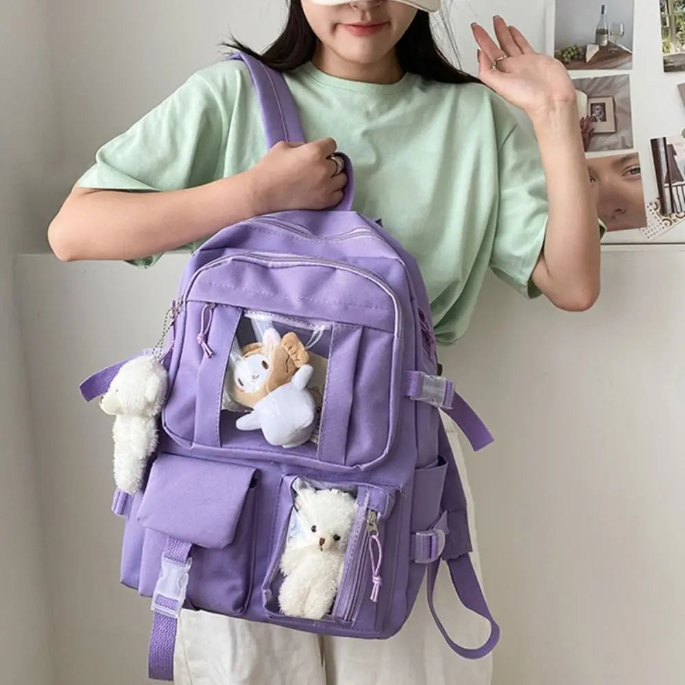 Multifunctional Waterproof Book Bag Nylon Large Capacity Backpack Travel Backbag Gift