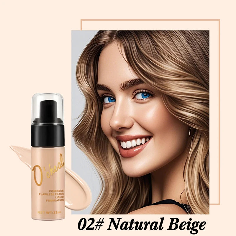 Waterproof foundation make-up concealer, long-lasting moisturizing, can build coverage and create a natural look