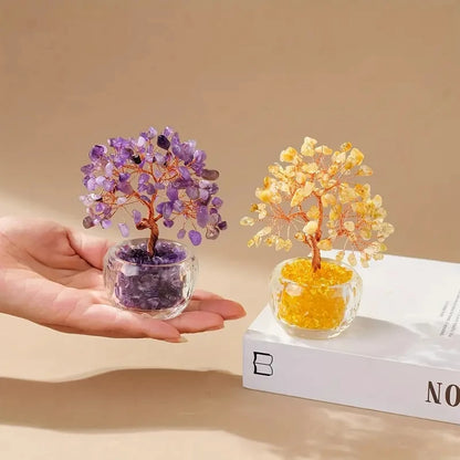 Natural Crystal Fortune Tree Feng Shui Tree of Life Decor  Home/Office Decoration, Housewarming/Wedding/Birthday GiftHousewarmin