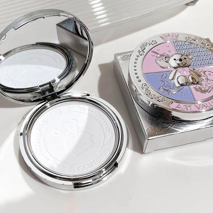 Art Value Bear Knight Soft Focus Pressed Powder Matte Natural Makeup Setting Makeup Brightening Makeup Loose Powder
