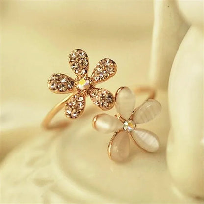 Hot Sale Fashion Jewelry Rings  Black Rose Flower Opening Rings Index Finger Adjustable Rings For Woman Girls Gift