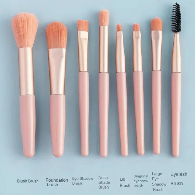 8Pcs Portable Makeup Brush Eyeshadow Foundation Blending Make up Soft Fluffy Cosmetics Concealer Makeup Brush Make Up Supplies
