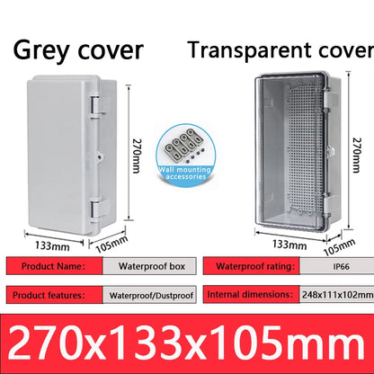 IP66 ABS plastic PC enclosure with hinge latch lock outdoor distribution box waterproof electrical junction box instrument box