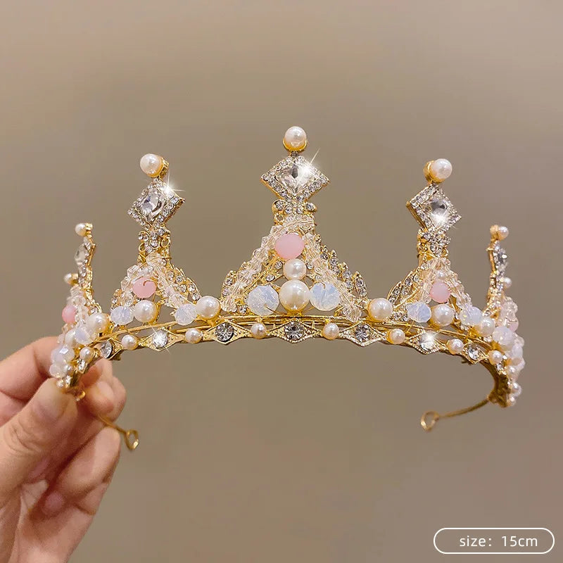 Silver Color Crystal Tiaras and Crowns Rhinestone Prom Diadem Crown Tiara for Women Bride Bridal Wedding Hair AccessoriesJewelry