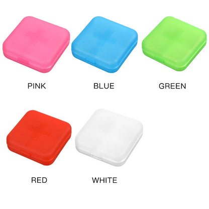 4 Grids Pills Box Plastic Storage Box Weekly Pill Organizer Travel Medicine Container Waterproof Boxes Vitamin Holder