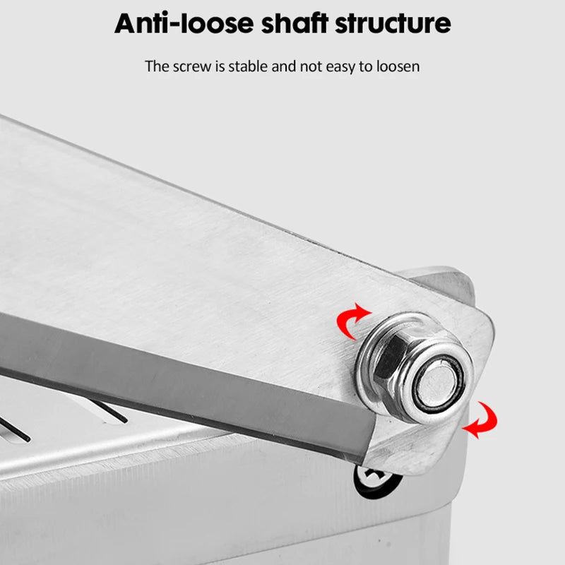 2022 Manual Stainless Steel Food Cutter Slicing Machine Automatic Home Kitchen Frozen Meat Slicer Meat Delivery Nonslip Handle