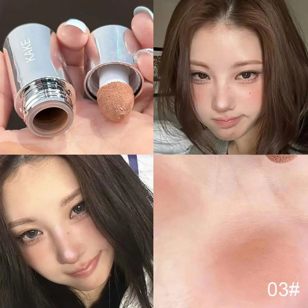 Liquid Powder Blusher 2 In 1 Liquid Powder Blusher Cheek Lip Natural With Sponge Tip Suitable  Low Matte Color Saturation Blushe