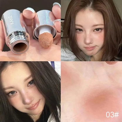 Liquid Powder Blusher 2 In 1 Liquid Powder Blusher Cheek Lip Natural With Sponge Tip Suitable  Low Matte Color Saturation Blushe