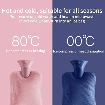 1000/2000Ml large-capacity hot water bag Removable hot water bag can be reused Women's belly warmer, hand warmer hot water bag