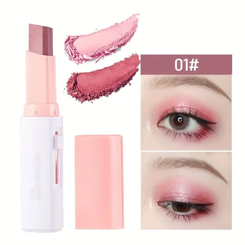 2 in 1 Pearly Highlighter Eyeshadow Stick Glitter Eyeshadow Eyeliner Stick Eyes Makeup Cosmetics Make Up Waterproof Long Lasting