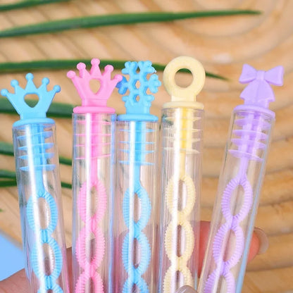 100/10PCS Colorful Bubble Soap Bottles 5 Holes Wand Tube Bubble Empty Soap Bottles Tube Wedding Gifts Birthday Party Decoration