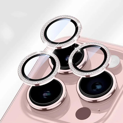 Bling Glitter Diamond Camera Lens Protector Case For iPhone 17 16 15 14 13 12 11 Pro Max Plus Sreen Protectors Film For iPhone17