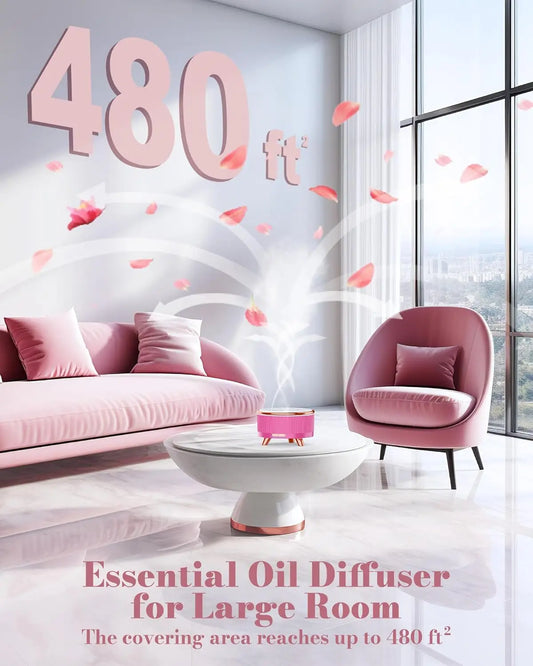 500ml Diffuser for Essential Oil Aromatherapy Diffuser 7-Colors Changing Air Humidifier Essential Oil Diffuser Machine for Home
