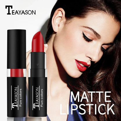 12 Colors Matte Nude Clay Lipstick Vampire Makeup Punk Black Lip Gloss Dark Paint Stick Durable Waterproof Lasting Cosmetics