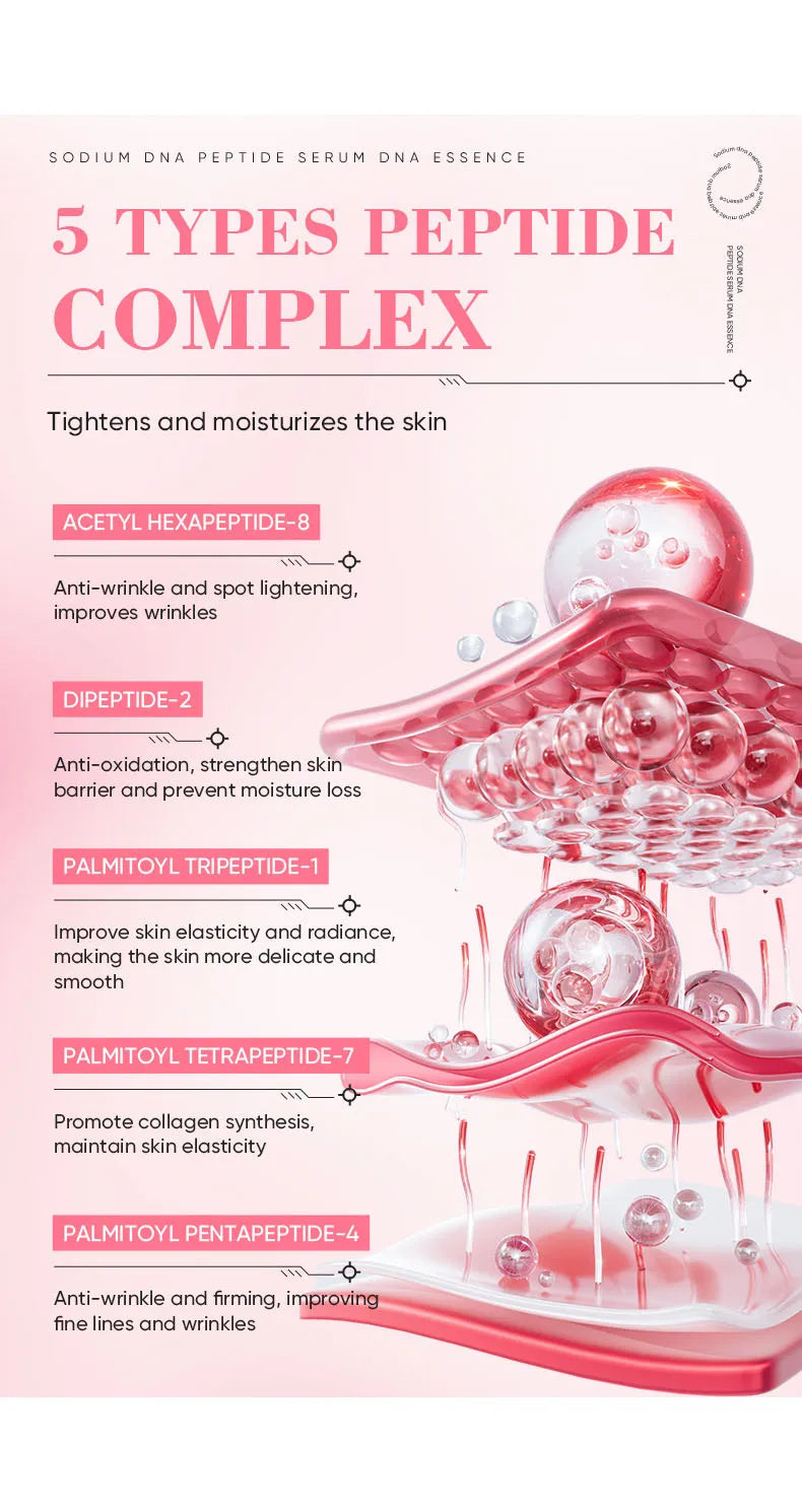 Salmon peptide water light essence moisturizing, firming and brightening skin care