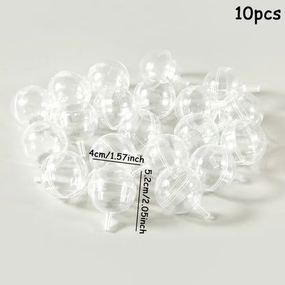 10Pcs Chocolate Packaging Outer Shell Bouquet Plastic Transparent Chocolate Cup Holder Birthday Party Gift Decoration