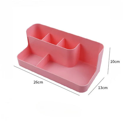 Cosmetic Storage Box - Plastic Vanity Organizer with Skincare Shelf, Perfect for Skincare Products,Space-Saving Beauty Holder