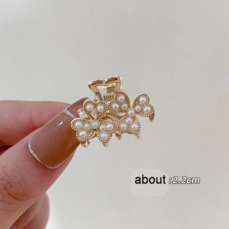 20 Styles Small Pearl Hair Claw Clip For Girls Bow Hairpin Flower Mickey Hairclip Women Mini Bangs Crab Clip barette Accessories