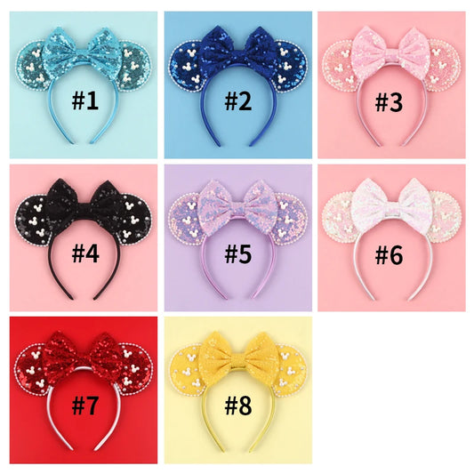 New Trendy Mouse Ears Headband Mickey 3.3"Velvet For Girls Soft Bow Hairband Halloween Festival Party Trip DIY Hair Accessories