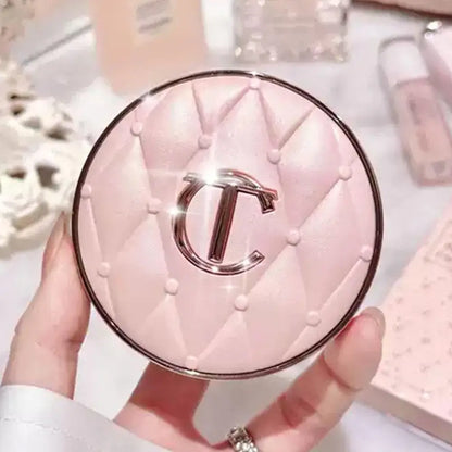 C/T Lasting Shimmer Highlighter Powder Moisture Oil Control Nature Show Complexion Two-color Heart Shape Powder Blusher