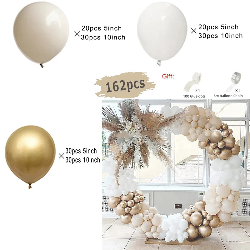 Beige Cream White Boho Balloon Garland Arch Kit Sand White Engagement Wedding Birthday Party Baby Shower Decoration Balloons
