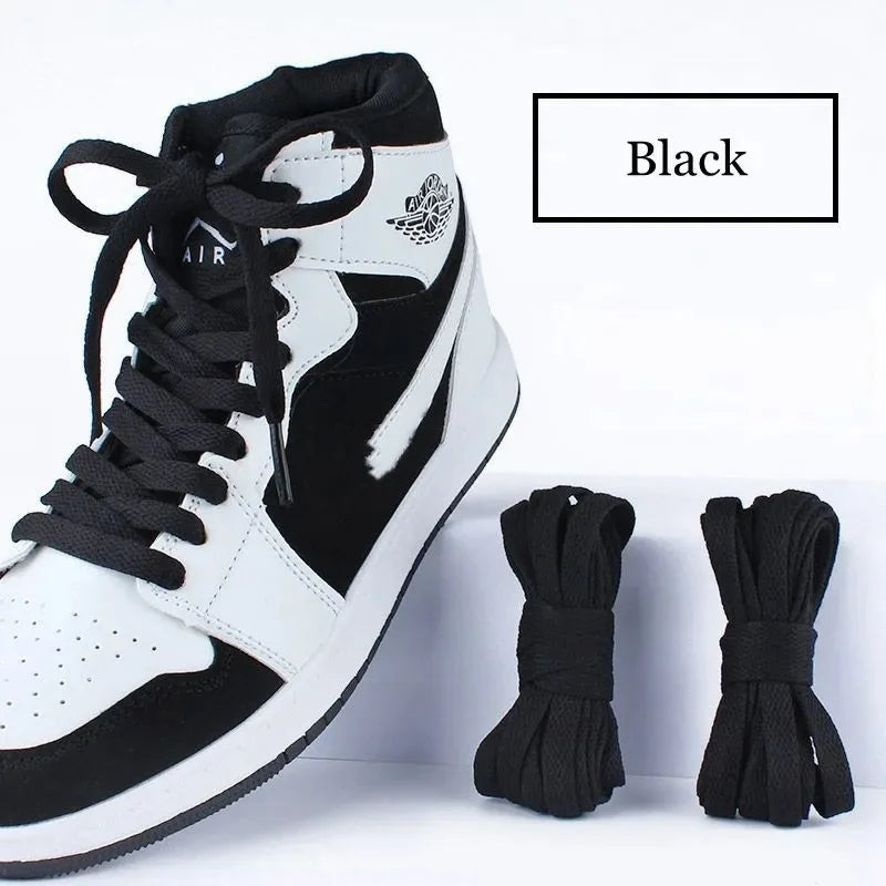 1 pair flat shoes Solid color shoelaces Canvas shoes sports and leisure shoelaces length 100/120/140/160/180cm Shoe accessories