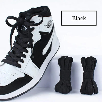 1 pair flat shoes Solid color shoelaces Canvas shoes sports and leisure shoelaces length 100/120/140/160/180cm Shoe accessories