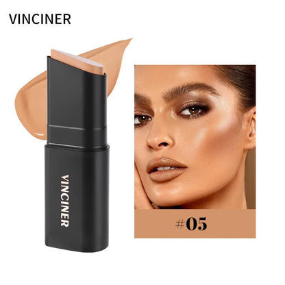 VINCINER 4 Color Matte Foundation Stick Natural Skin Tone Long Lasting Waterproof Easy To Apply Professional Makeup Stick 12g