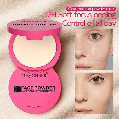 6 Color Natural Matte Pressed Powder Oil Control Brighten Whitening Face Base Foundation Compact Concealer Makeup Cosmetics