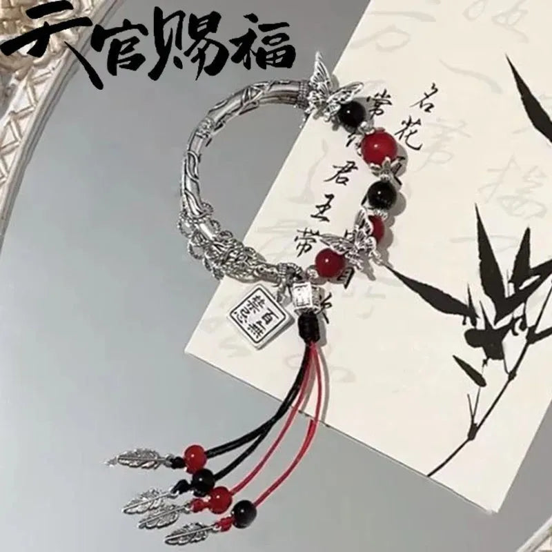 Anime Tian Guan Ci Fu Heaven Official's Blessing Xie Lian Hua Cheng Cosplay Bracelet Beaded Hand Chain Pendant Jewelry Accessory