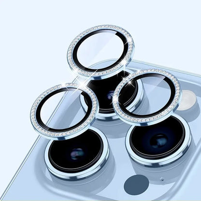 Bling Glitter Diamond Camera Lens Protector Case For iPhone 17 16 15 14 13 12 11 Pro Max Plus Sreen Protectors Film For iPhone17