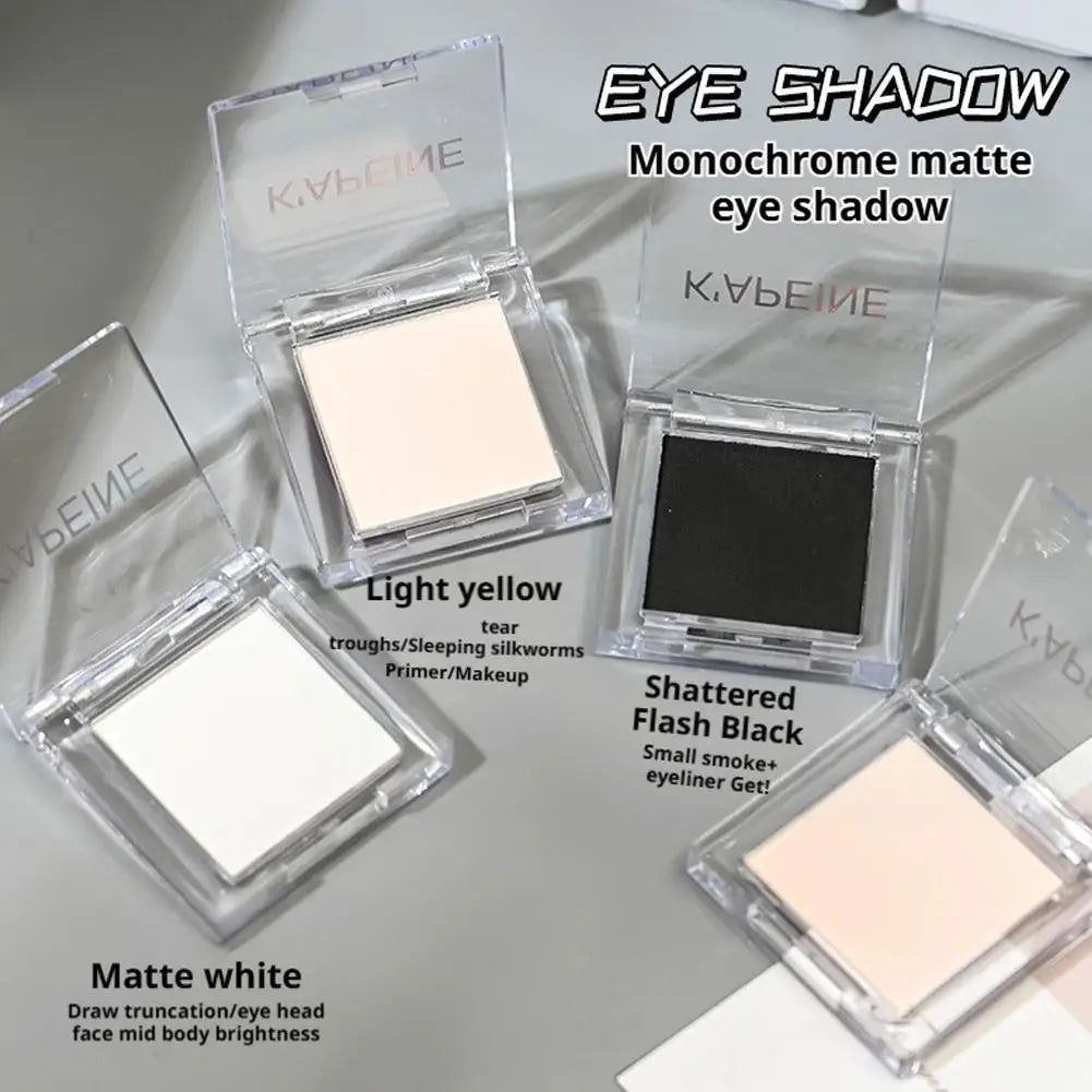 Matte White, Black With Subtle Sparkle, Brightening Eyeshadow Tray For Long-Lasting, Delicate Makeup, As A Highlight Cosmetics