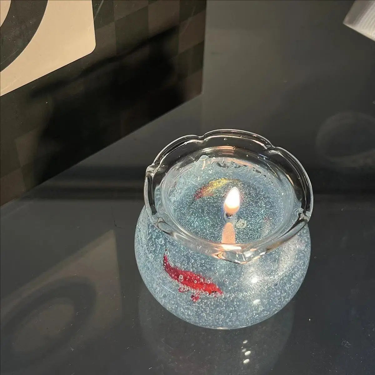 Bubble Fish Tank Goldfish Aromatherapy Candle Cute Room Decoration Props Birthday Gifts Best Friend Gift Christmas Decoration