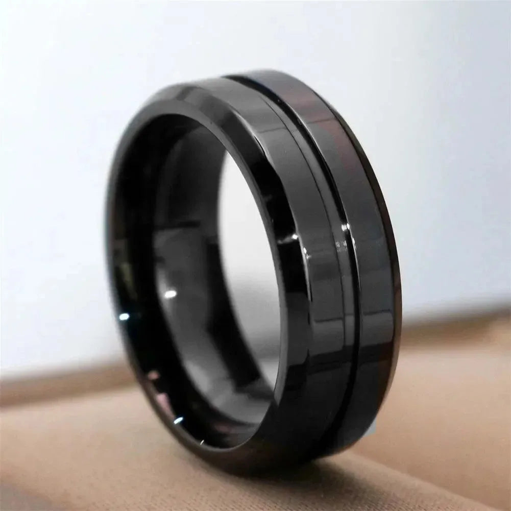 Fashion Couple Rings Romantic Women Rhinestones CZ Rings Set Trendy Men Stainless Steel Zircon Stone Rings Wedding Band Jewelry