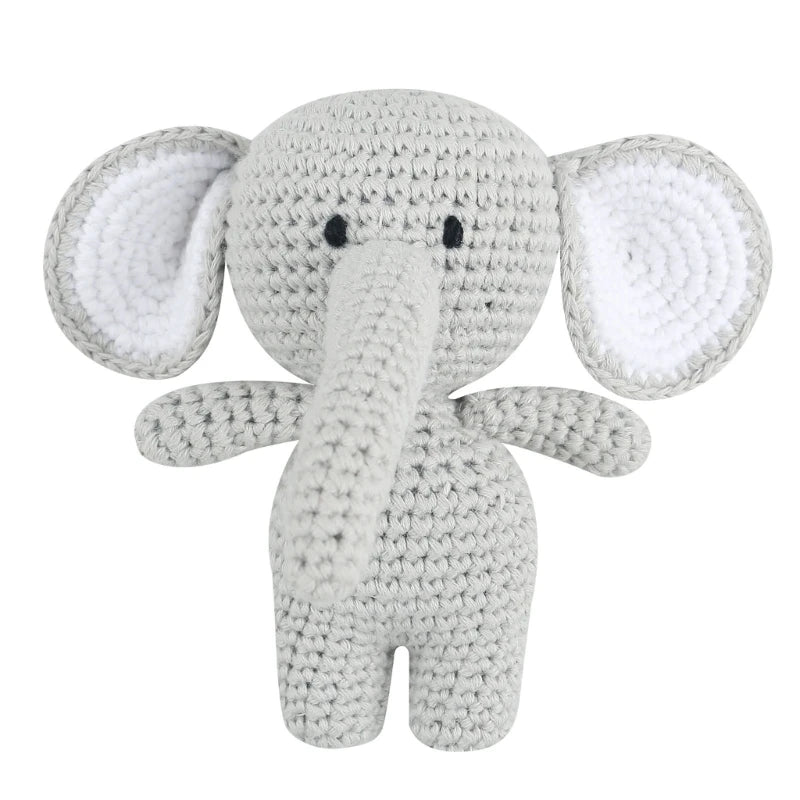 Cotton Crochet Baby Stuffed Rabbit Toy kawaii Handmade Bunny Plush Toys Newborn Handhold Sleeping Doll Kid Early Educational Toy