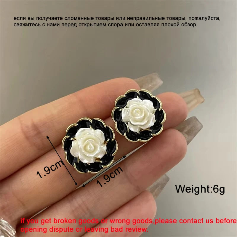 New Asymmetric Women's Black Hanging Earrings Hollow Crystal Drop Earrings Rock Geometric Statement Dangle Earrings aretes