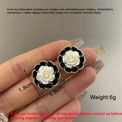 New Asymmetric Women's Black Hanging Earrings Hollow Crystal Drop Earrings Rock Geometric Statement Dangle Earrings aretes