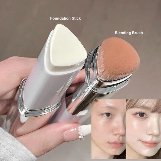 Double-Ended Matte Concealer Stick Moisturizing Foundation Cover Acne Eye Dark Circle Modify Skin Tone Face Primer Base Makeup