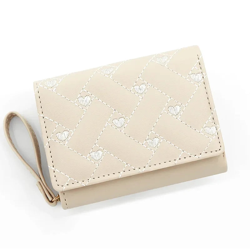 Women's Luxury Designer Pink Kawaii Coin Purse Small Leather Wallet for Ladies