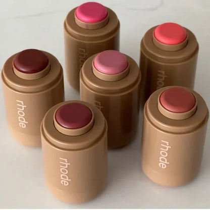 RHODE Pocket Blush Stick Lip Gloss And Cheek Hydrating Stick Natural Rouge Powder Blush Cream Lipstick Cheek Easy To Apply Color