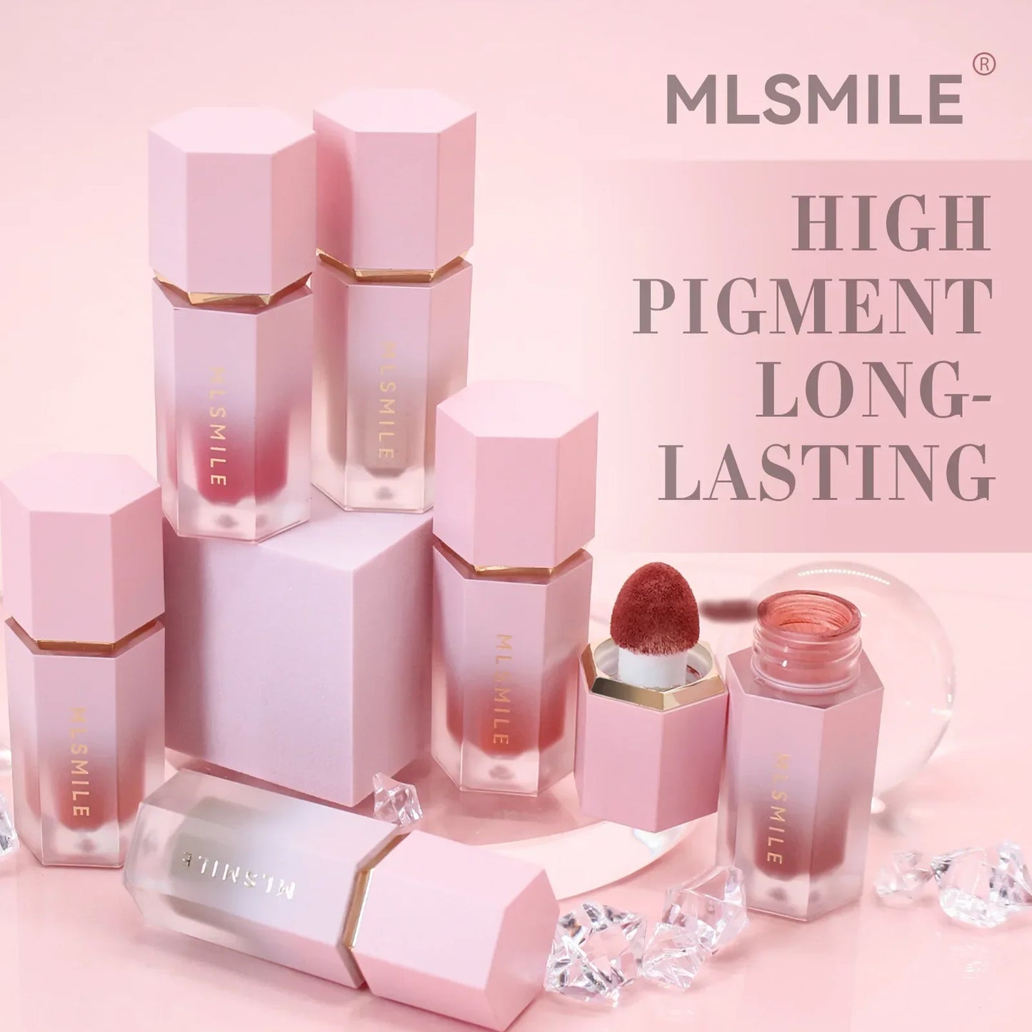 Natural Blusher Cute Korean Makeup for Women Liquid Blush Waterproof Multi-purpose Facial Nourishing Blush Stick Cheek