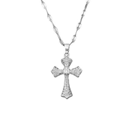 New Cross Clavicle Chain Retro Necklace Gift Jewelry Fashion Simple Pendant Holiday Decoration Clothing Accessories