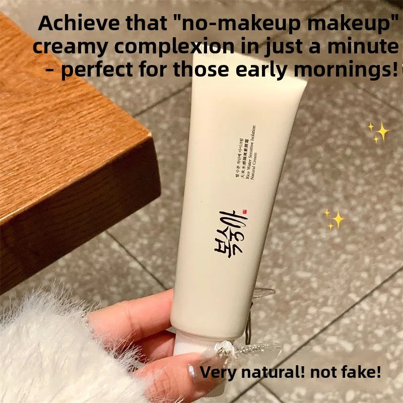 Korean Rice Extract Cream Spf50+ Hydrate Moisturizing Improve Dullness Even Out Brighten Skin Tone Last Light-feeling Concealer